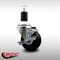 Service Caster 3.5'' SS Soft Rubber Swivel 1-1/2'' Expanding Stem Caster with Brake SCC-SSEX20S3514-SRS-TLB-112 - alternate 3
